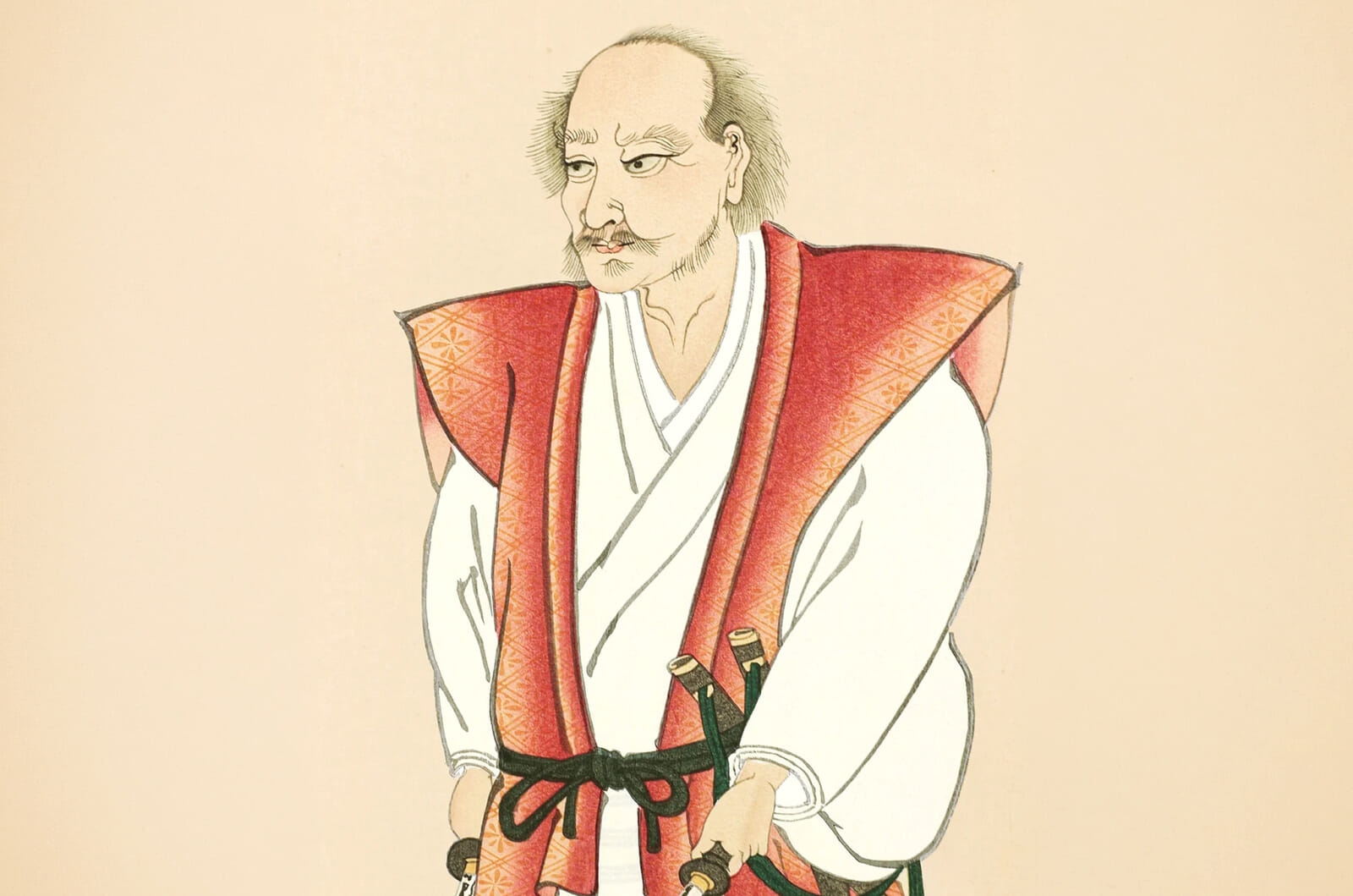 Self-portrait by Musashi, painted c. 1640s